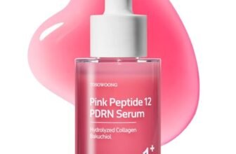 TOSOWOONG Siero Pink Peptide PDRN con 10.320 ppm di DNA di Salmone, 12 Peptidi, Niacinamide, Idratante, Illuminante, Uniformante, Tonificante, Skincare Coreana, 33ml