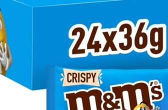 M&M’s Crispy Confetti Al Cioccolato Contenenti Riso Soffiato, 24 Bustine Ognuna Da 36g di praline al cioccolato: totale 864g, Idea Natale, Nuova versione