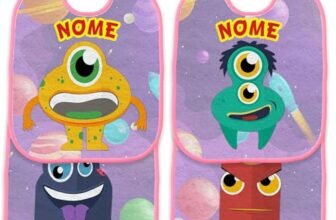 Set Asilo personalizzato con nome. A scelta bavaglini con elastico o asciugamano o sacca con nome