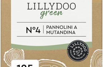 Pannolini a mutandina a ridotto impatto ambientale LILLYDOO green, taglia 4 (9-15 kg), Confezione da 5 x 25 pannolini (125 pannolini)