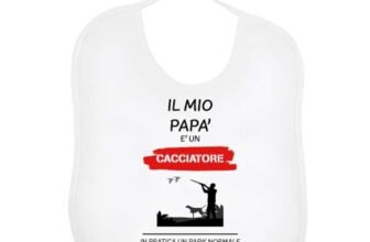 La Ruotante Bavaglino bavetta Cacciatore papà figo lavoro hobby neonato regalo