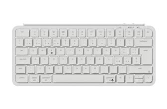 Keychron Tastiera wireless B1 Pro ultra slim 75% Layout Italiano ISO QWERTY, configurabile ZMK, tasi in PBT, 3 modalità 2.4 GHz/Bluetooth/cablata, compatibile con Windows/Mac, bianco avorio