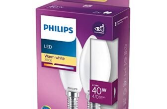 Philips Lampadina LED Candela, 2 pz, 4.3W, attacco E14, Luce Bianca Calda