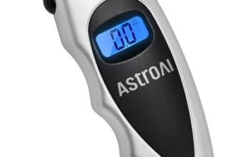 AstroAI Tire Pressure Gauge Digital 0-150PSI (Accurate in 0,1 incrementi), 4 unità Stocking Stuffers per auto camion bicicletta con LCD retroilluminato e adattatore valvola Presta, Sliver