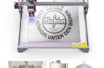 ATOMSTACK A-5 Incisore Laser, 5W Macchina Taglio Laser Legno Metallo, Laser Engraver Protezione per Gli Occhi con Messa a Fuoco Fissa, Area di Incisione 400 x 410 mm