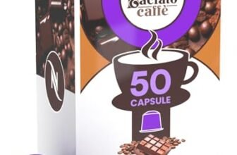50 Capsule Caffè Compatibile con Nespresso Gusto Mokaccino per Baciato Caffè Linea Passione