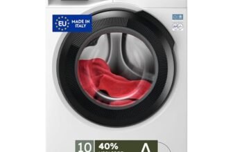 AEG Lavatrice Carica Frontale Serie 7000 ProSteam, 10 kg, LR7FD104B, Vapore Refresh, Tecnologia PreciseWash, Cesto Care Drum, Classe Energetica A, Motore Inverter, 1351 giri/min, 847x597x636 mm