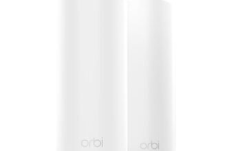 NETGEAR Orbi Mesh WiFi 7 Router | WiFi Mesh Dual-Band | 3,6 Gbps | Copertura 240 m², fino a 70 dispositivi | Porta Internet 2,5 Gb, include 1 extender BE3600 (RBE372)