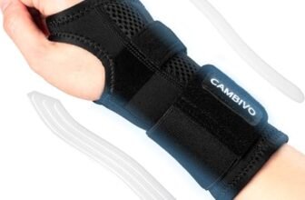 CAMBIVO Tutore Polso con 2 Stecche, Proteggi Polso Neoprene, Polsiera Ortopedica Ergonomica Regolabile Traspirante per Tunnel Carpale Tendinite, Slogature, Artrite Unisex, Alleviare il Dolore