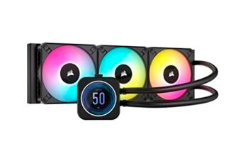 Corsair iCUE H150i ELITE LCD XT Dissipatore a Liquido per CPU – Schermo LCD IPS – Tre Ventole AF120 RGB ELITE – Radiatore di 360 mm – Adatto per Intel® LGA 1700, AMD® AM5 e altro – Nero