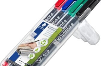 Staedtler 318 WP4. Rotuladores de punta fina Lumocolor. Estuche con 4 colores.