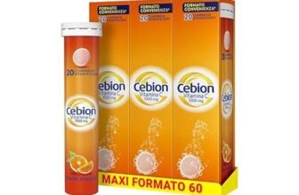 Cebion Vitamina C 1000 mg Effervescente Arancia, Supporta il Sistema Immunitario e il Metabolismo Energetico, 60 Compresse, Integratore Alimentare + sacca da palestra