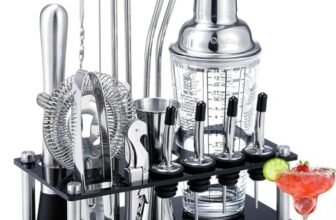 Kit Cocktail, Ohuhu 17 Pezzi Set Set Cocktail Acciaio Inossidabile, Kit Barman con Acrilico Soporte, Shaker Cocktail Professionale, Grande Regalo per Bar Feste Natale