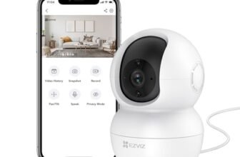 EZVIZ TY2 Telecamera da Interno Wifi IP Camera 1080p Grandangolare Visione Notturna Avviso Movimento Audio ad due vie Grandangolare App Mobile Compatibile con Alexa