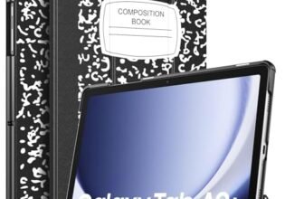 TiMOVO Cover per con Galaxy Tab A9+/A9 Plus 11″ 2023 SM-X210/X216/X218, Sottile e Leggero, Cover Protettiva a Guscio Posteriore Rigido, Risveglio Automatico/Sleep, Taccuino Nero
