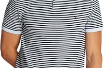 Tommy Hilfiger Uomo Maglietta Polo Maniche Corte Regular Fit con Chiusura con Bottoni, Multicolore (Breezy Blue/Desert Sky), S