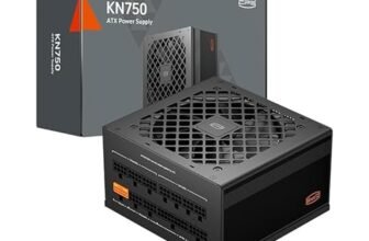 CPS Alimentatore Completamente Modulare, 750W ATX 3.1, 80 Plus Gold Certificato, PCIe 5.1 12V-2×6, condensatori giapponesi, cavi ultra flessibili, 5 anni di garanzia (KN750)