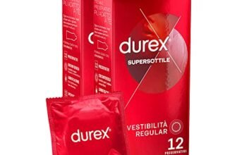 Durex SuperSottile, Preservativi Ultra Sottili Vestibilità Regular, 24 Profilattici