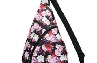 HUA ANGEL Zaino Monospalla Sling Bag Per Donna Uomo Unisex Borsa aTracolla Sul Petto Ultra Leggero Chest Pack Sportivo Lavoro Viaggio Scuola Hiking All’Aperto