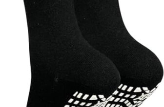 ZAKASA Calzini Antiscivolo Uomo Sportivi: Calze Antiscivolo Uomo Cotone Taglia 39-42 Nero-1 Paio