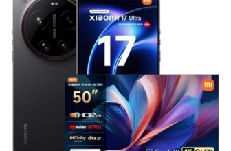 XIAOMI 17 Ultra, Smartphone 16+512GB, Teleobiettivo Lenti Leica APO 200MP 75–100mm, Tecnologia LOFIC HDR, HyperAI, Black, Garanzia 2 anni+1 anno extra, Caricatore non incluso+TV A Pro QLED 50″