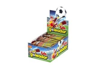 Goleador Cola, Caramelle Gommose, Gusto Cola, Doppia Lastrina, Senza Glutine, Confenzione da 200 Pezzi Monoporzione, Incartate Singolarmente, Idee Regalo per Compleanni e Feste o da Condividere