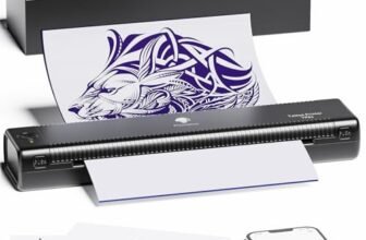 Phomemo TP81 Stampante Stencil Tattoo, Stampante Termica Tattoo – Stampante per Tatuaggio Bluetooth Portatile A4 Compatibile con Smartphone ＆ PC con 10 Fogli di Carta