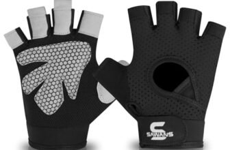 SAWANS Guanti da palestra per uomini e donne da donna, guanti per sollevamento pesi, fitness, allenamento, traspiranti, antiscivolo, in silicone, protezione per il palmo della mano, aderenti, da