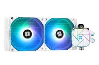 TR-Thermalright Aqua Elite 240 V3 White- Raffreddamento ad acqua CPU, 240mm specifiche Aio PC, ventola di raffreddamento ARGB da 12cm, facile installazione, compatibile con AM5/AM4, LGA1851/1700
