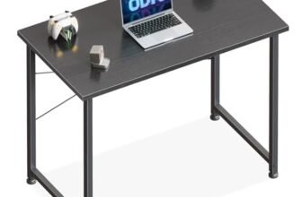 ODK Scrivania per Computer, 80x40cm Scrivania da Ufficio, Scrivanie Adatte per Camere da Letto e Soggiorni, Nero