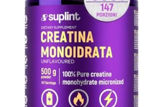 Polvere di Creatina Monoidrato 500 g – 147 Porzioni – 100 % Creatina Monoidrato Pura – Qualità Micronizzata – Vegano, Senza OGM – Integratore Sportivo per Forza, Muscoli & Recupero (1 Pack)