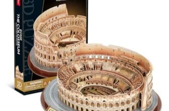 CubicFun Puzzle 3D Colosseo – Nuova Versione, Modellismo Architettonico Italia Puzzle, Kit Modello di Costruzione, Regalo per 10+, 163 pezzi