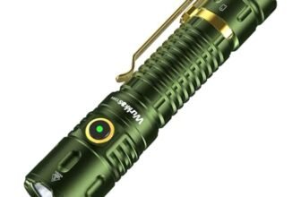 Wurkkos TD04 Tactical Flashlight, Handheld Flashlights Rechargeable, 3000 Lumens Super Bright LED Flashlight with Type C Charging Port Tail Switch for Camping, Hiking, Emergency, IP68 Waterproof