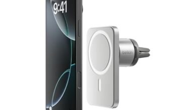Belkin PRO Supporto da auto per bocchette dell’aria con MagSafe per modelli di iPhone 13 (Mantiene tutti i modelli di iPhone 13 agganciati magneticamente durante la guida)