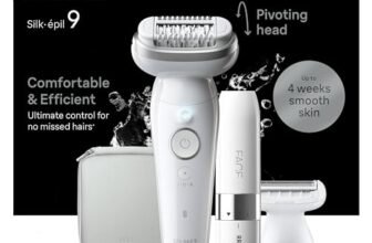 Braun Silk-épil 9 Depilatore Donna, Epilatore Elettrico Donna con Testina Flessibile per una Epilazione Semplice, Wet & Dry, Pelle Liscia a Lungo, con Testina per Rasoio Donna e Cappuccio Rifinitore