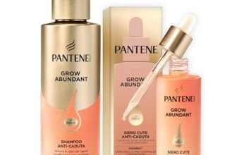 Pantene Set Shampoo + Siero Anti-Caduta Grow Abundant 60ml Riduce La Caduta Di Capelli Rafforzando l’Ancoraggio Alla Radice. Capelli Più Spessi, Lunghi E Folti In 8 Settimane