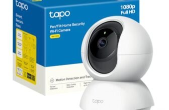 Tapo C200C Telecamera Wi-Fi Interno FHD, Videocamera sorveglianza, Visione Notturna, 360° Visuale, Audio Bidirezionale, Rilevamento di movimento e notifiche, Allarme Acustico e Luminoso Integrato