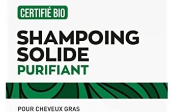 Granions Shampoo Solido Purificante E Riequilibrante per Capelli Grassi, Con Argilla Verde, Certificato Biologico, 98% di Ingredienti Naturali, Chioma Sana, Idratata, Non Appesantisce, Granions