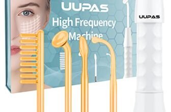 Bacchetta ad Alta Frequenza Viso Portatile – UUPAS 4 in1 Macchina Neon Alta Frequenza Professionale per il Viso e il Corpo