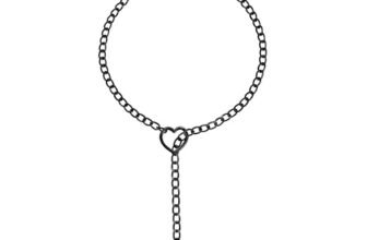 Eigso Donne Dichiarazione Cuore Lariat Anello Collana Fatto a mano Goth Punk Y Catena Choker per Donna Uomo