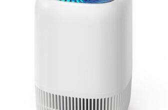 AROEVE Purificatore d’Aria con Filtro HEPA H13 a 3 Stadi, Risparmio Energetico 5W & Silenzioso 22 dB, Rimuove Polline Fumo Peli di Animali, Funzione Diffusione Aromi, per Stanze fino a 20㎡