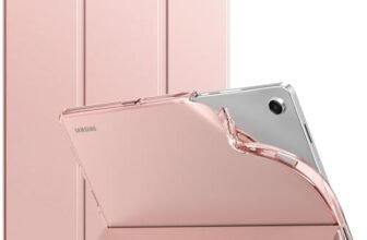 TiMOVO Cover per Samsung Galaxy Tab A11+ Plus/A9+ Plus 11 Pollici (2025/2023), Cover Protettiva Trasparente in TPU Morbido e Sottile, Auto Sveglia/Sonno, Oro Rosa