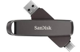 SanDisk Extreme PRO DUAL chiavetta USB 512GB, Pendrive USB Type-C + USB Type-A, velocità di lettura fino a 1000 MB/s, Crittografia dei dati, backup automatico, a gestione e il recupero dei file,