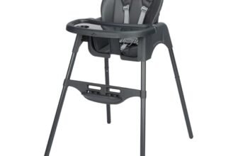 Bebeconfort Meely Plus Seggiolone Pappa 2 in 1, 6 mesi-3 anni, Seggiolone Evolutivo convertibile in Seggiolina per Bambini, Reclinabile 2 Posizioni, Leggero (4 kg), Cuscini imbottiti, Tinted Graphite