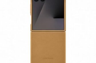 Samsung Kindsuit Case Custodia pieghevole elegante per Galaxy Z Flip7, Camel