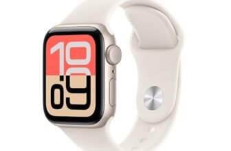 Apple Watch SE 3 GPS, Cassa 40 mm in alluminio galassia con Cinturino Sport galassia – S/M