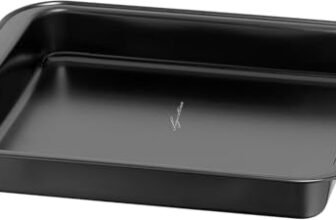 Lagostina Gustosa Rostiera Teglia da Forno Rettangolare in Acciaio Antiaderente per Forno, Nero, 29×23 cm