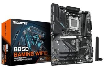 GIGABYTE B850 GAMING WIFI6 Scheda Madre – CPU AMD Ryzen Serie 9000, VRM digitale 6+2+2 fasi, fino a 8200MHz DDR5 (OC), 1xPCIe 5.0 + 2xPCIe 4.0 M.2, LAN GbE, WIFI 6, USB 3.2 Gen 2