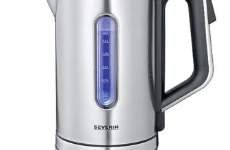 SEVERIN WK 3418 Bollitore per acqua XXL digitale 3000 W da 1,7 L, Teiera elettrica BPA Free con alimentazione Fast Boil, Bollitore elettrico con temperatura regolabile fino a 100°C