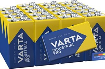 VARTA Industrial Batterie 9V Pacco di Batteria alcaline 6LR61 – Confezione da 20, Made in Germany